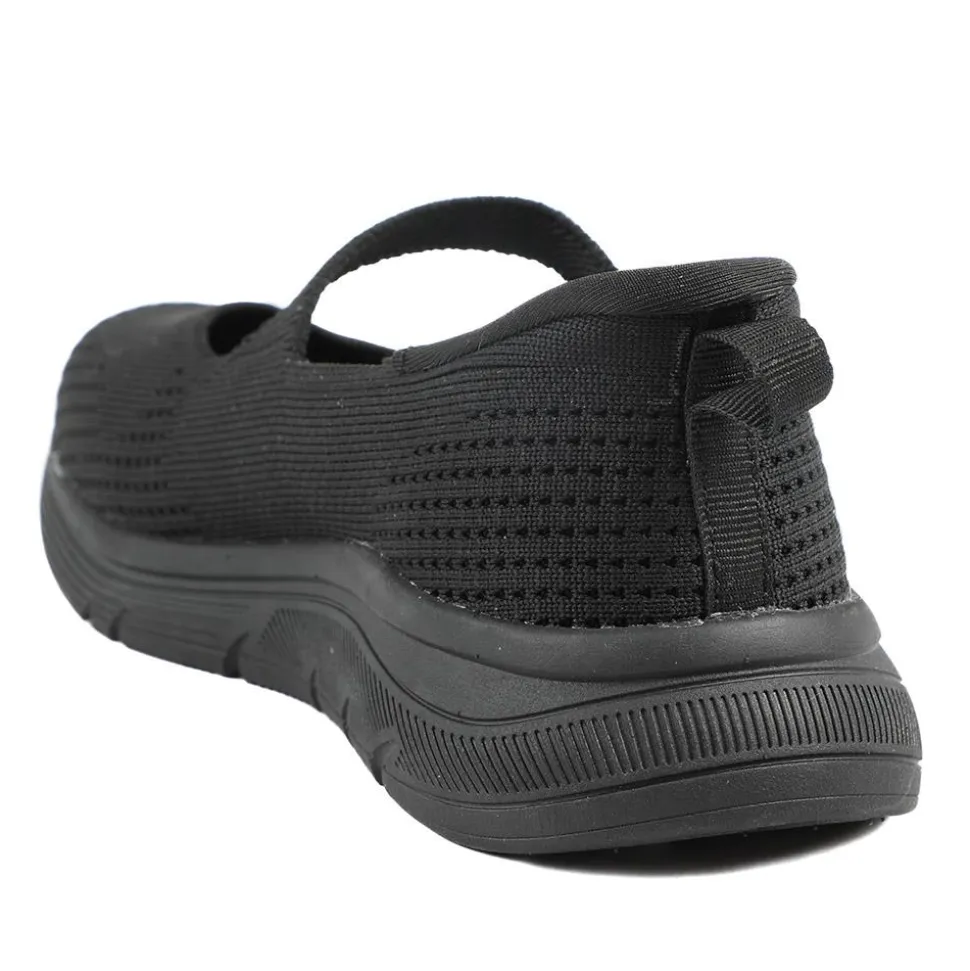 Active Slip On Mary Janes - Black-Black