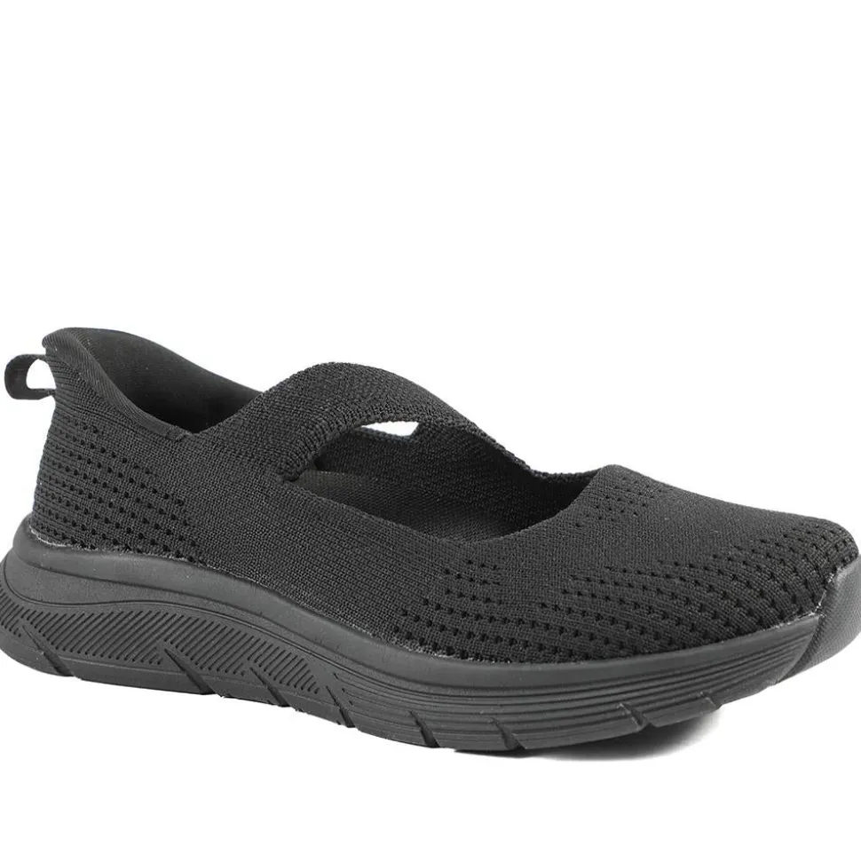 Active Slip On Mary Janes - Black-Black