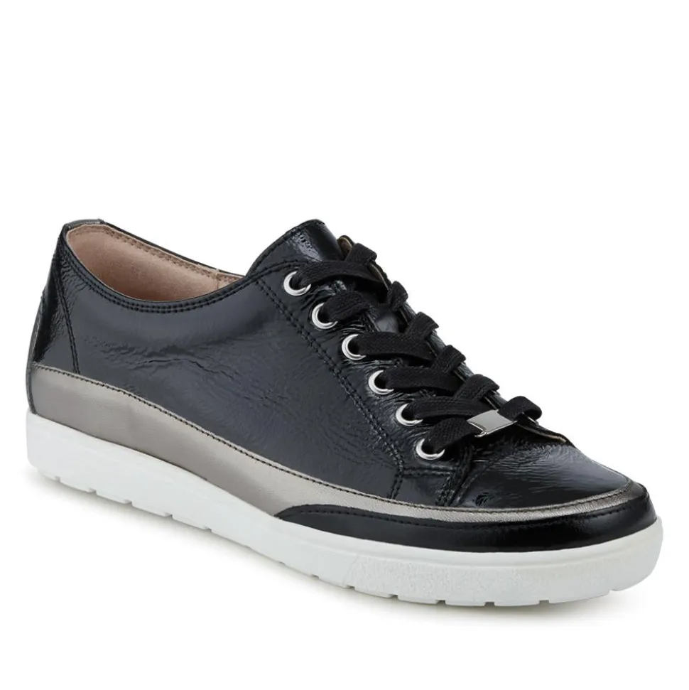 Addie Leather Trainers - Black
