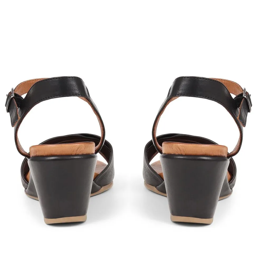 Adjustable Buckle Wedges - Black