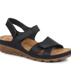 Adjustable Cushioned Sandals - Black