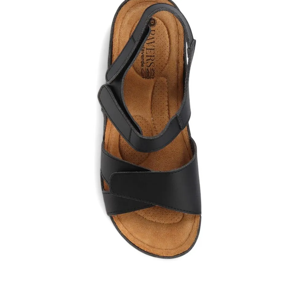 Adjustable Cushioned Sandals - Black