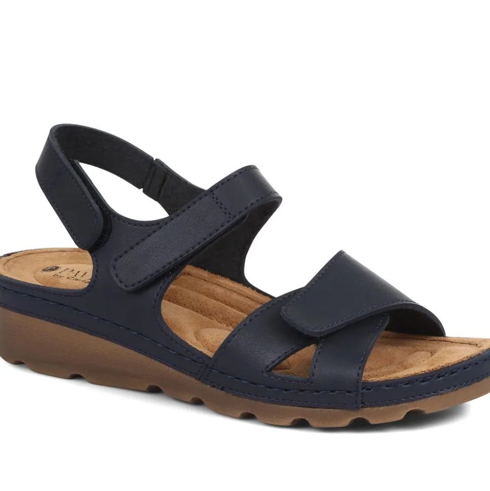 Adjustable Cushioned Sandals - Navy