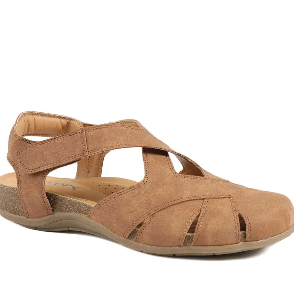 Adjustable Cushioned Sandals - Tan