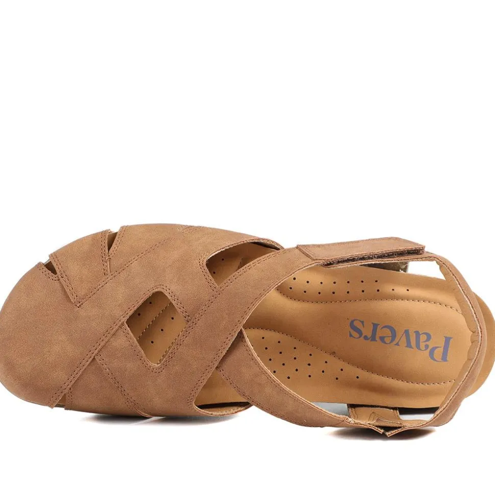 Adjustable Cushioned Sandals - Tan