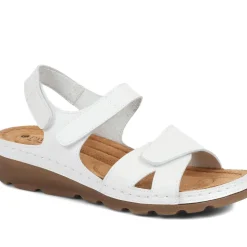 Adjustable Cushioned Sandals - White