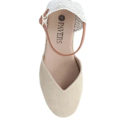 Adjustable Espadrille Sandals - Beige
