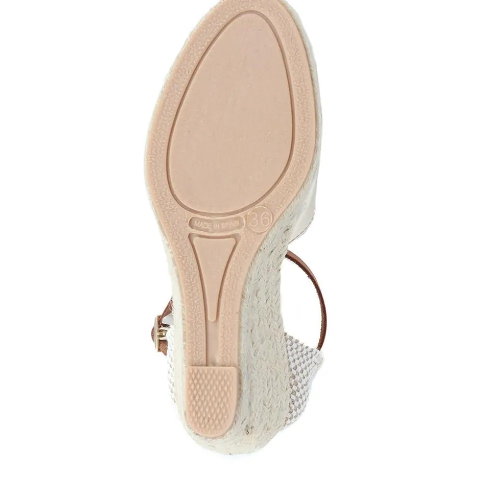 Adjustable Espadrille Sandals - Gold
