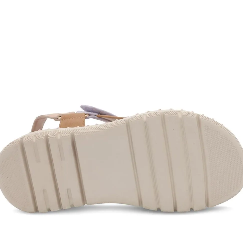 Adjustable Fastening Cushioning Sandals - Tan Multi