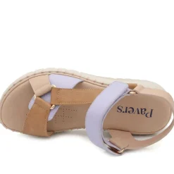 Adjustable Fastening Cushioning Sandals - Tan Multi