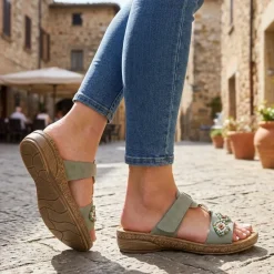 Adjustable Fasten Lightweight Sandals - Green