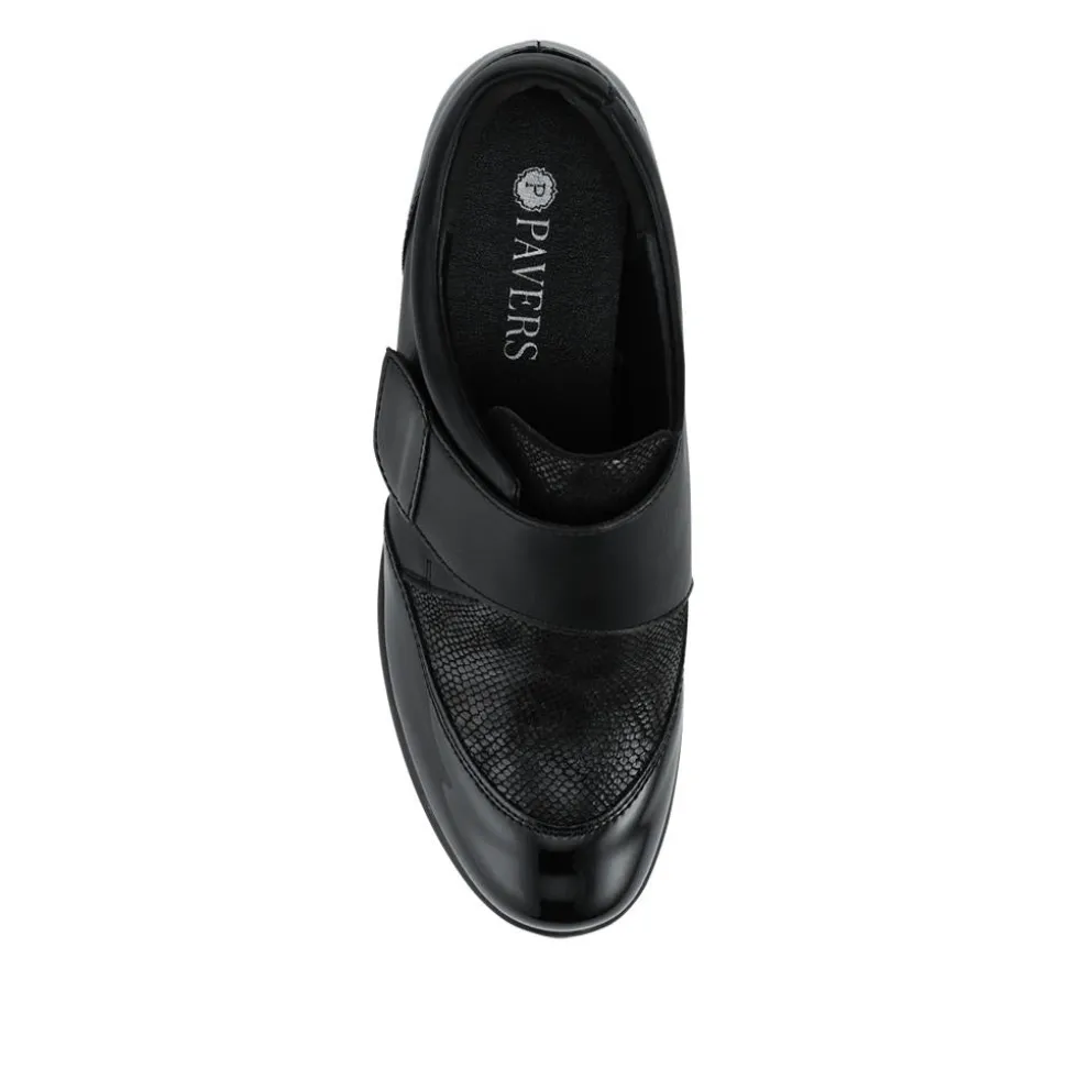 Adjustable Fit Comfy Monk Shoes - Black Multi