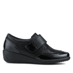 Adjustable Fit Comfy Monk Shoes - Black Multi