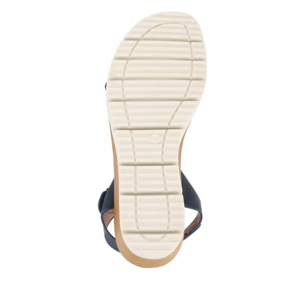 Adjustable Fit Cushioned Sandals - Navy
