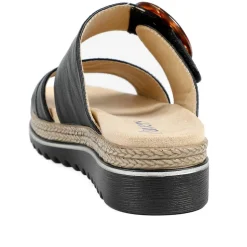 Adjustable-Fitting Mules - Black