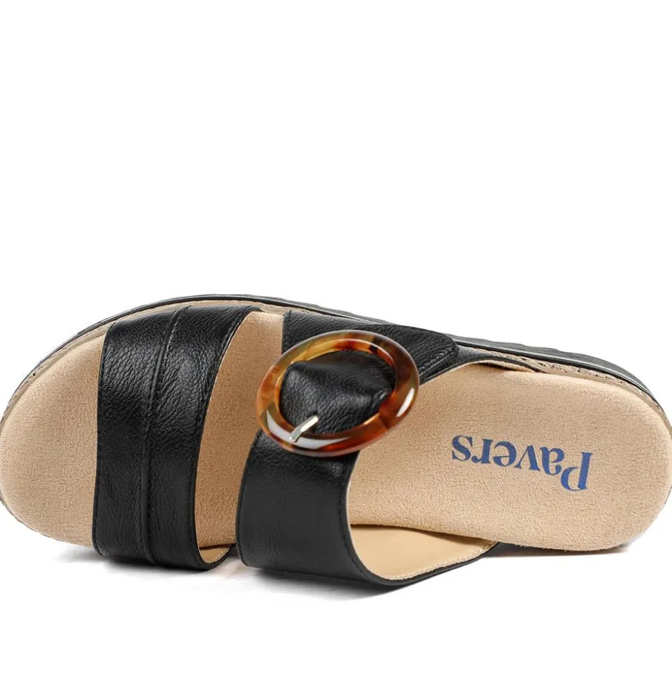 Adjustable-Fitting Mules - Black