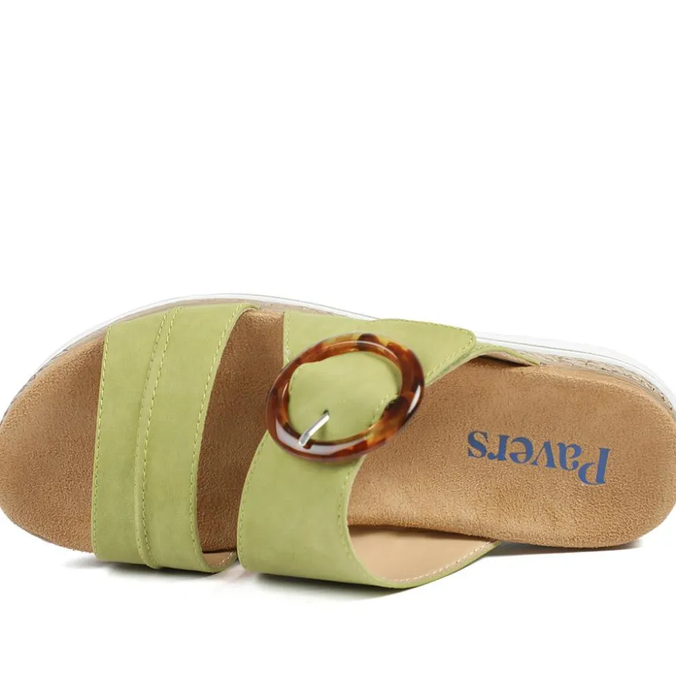 Adjustable-Fitting Mules - Green