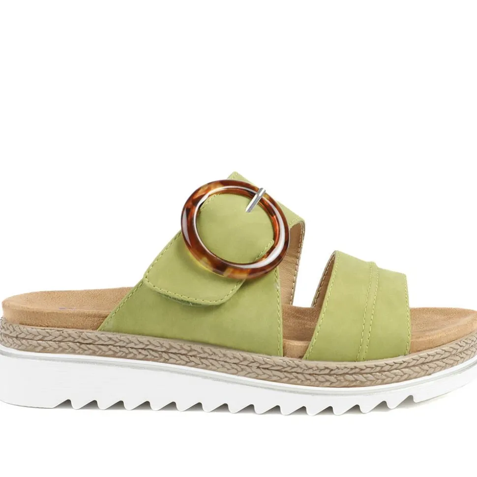 Adjustable-Fitting Mules - Green