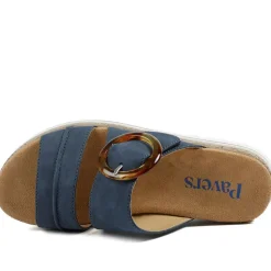 Adjustable-Fitting Mules - Navy