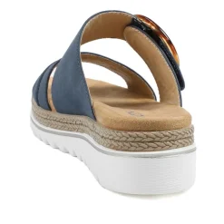 Adjustable-Fitting Mules - Navy