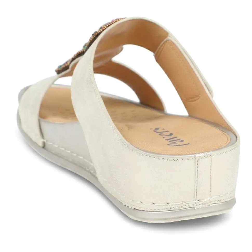 Adjustable Jewelled Strappy Sandals - Gold