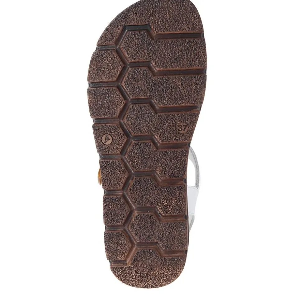 Adjustable Leather Sandals - White