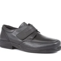 Adjustable Leather Shoes - Black
