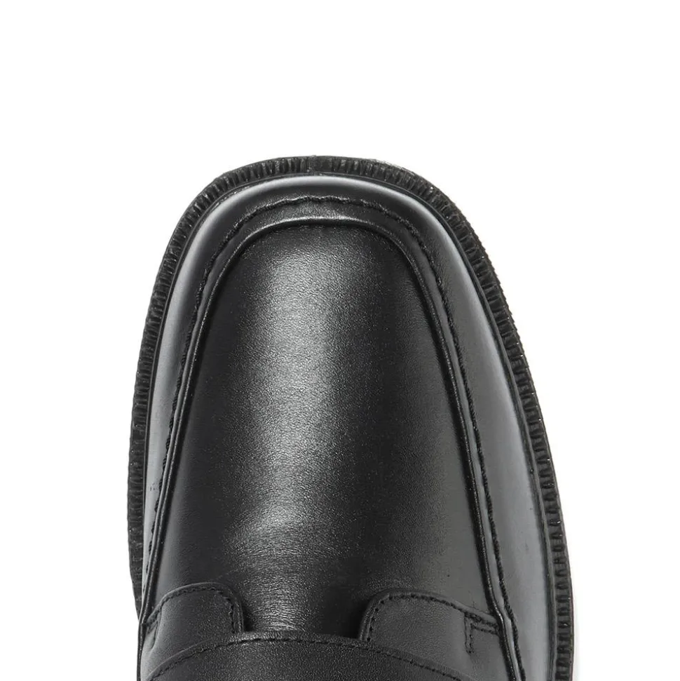 Adjustable Leather Shoes - Black
