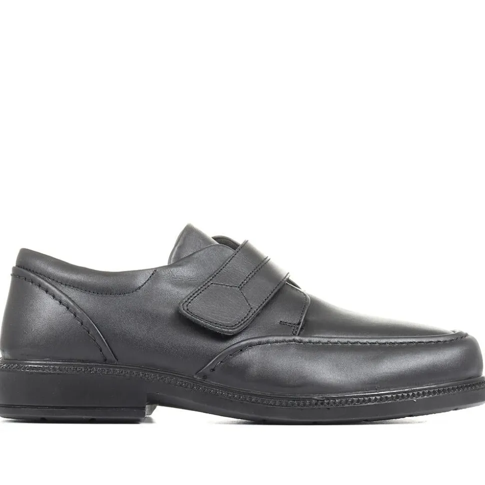 Adjustable Leather Shoes - Black