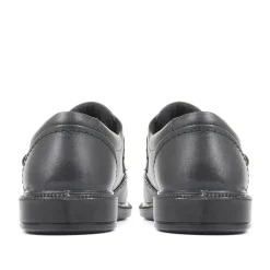 Adjustable Leather Shoes - Black