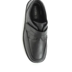 Adjustable Leather Shoes - Black