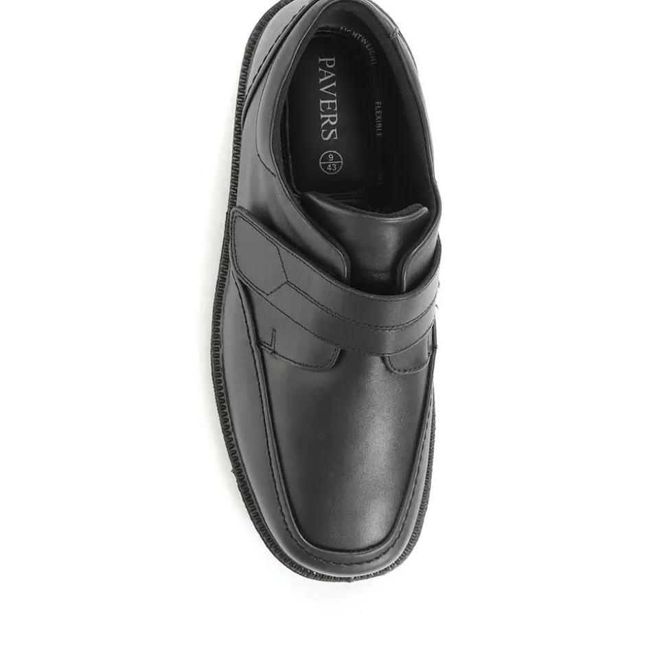Adjustable Leather Shoes - Black