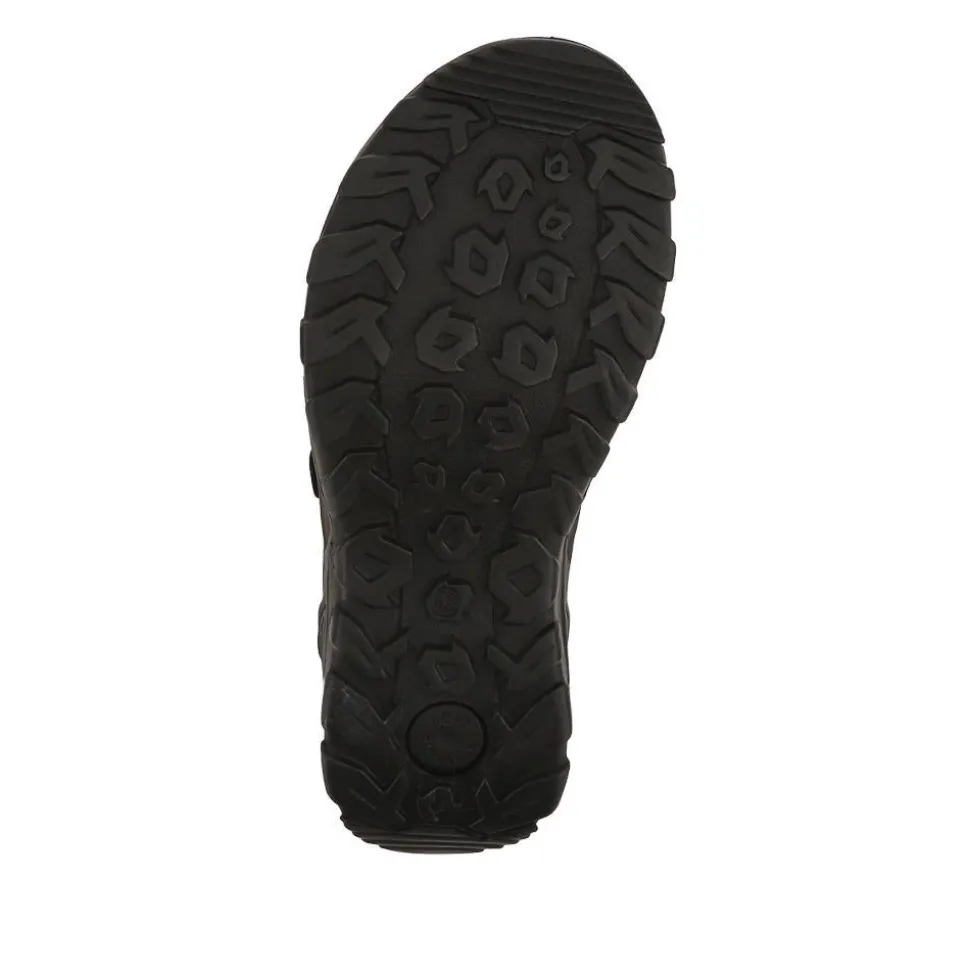 Adjustable Leather Walking Sandals - Dark Brown