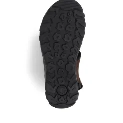 Adjustable Leather Walking Sandals - Dark Brown