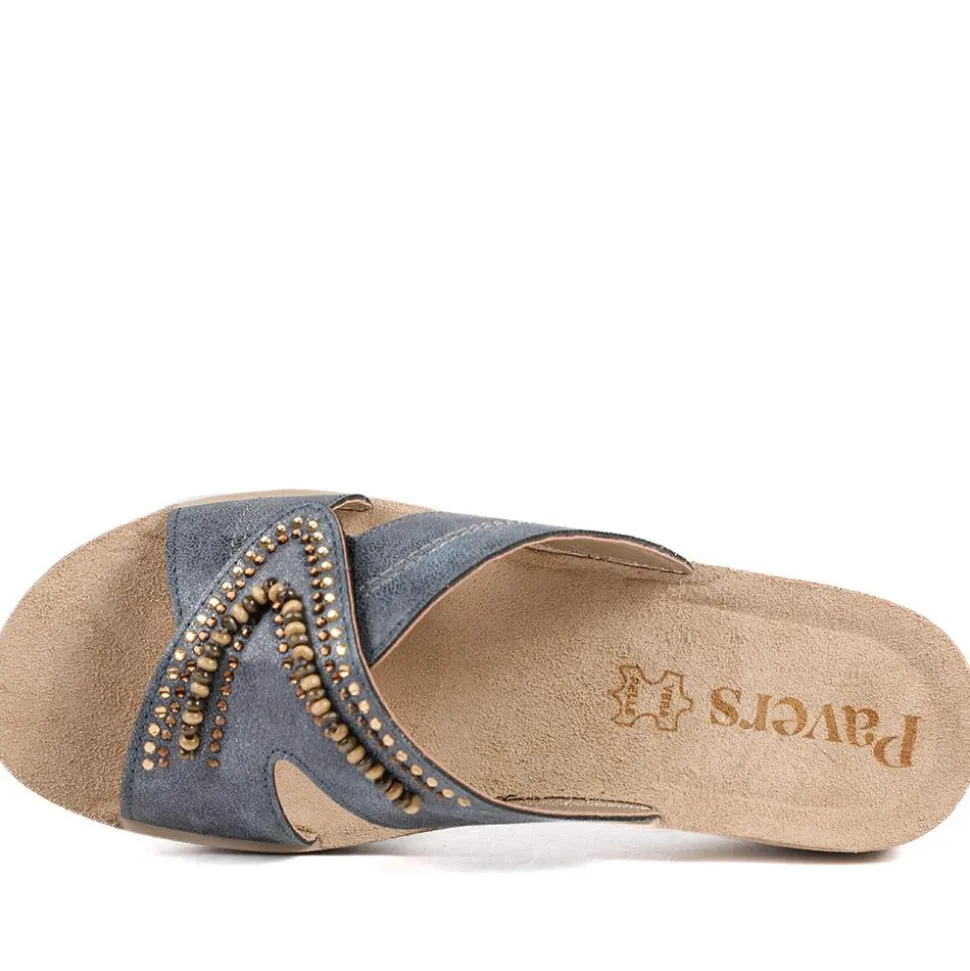 Adjustable Lightweight Mule Sandals - Blue