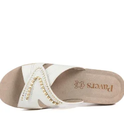 Adjustable Lightweight Mule Sandals - Off White