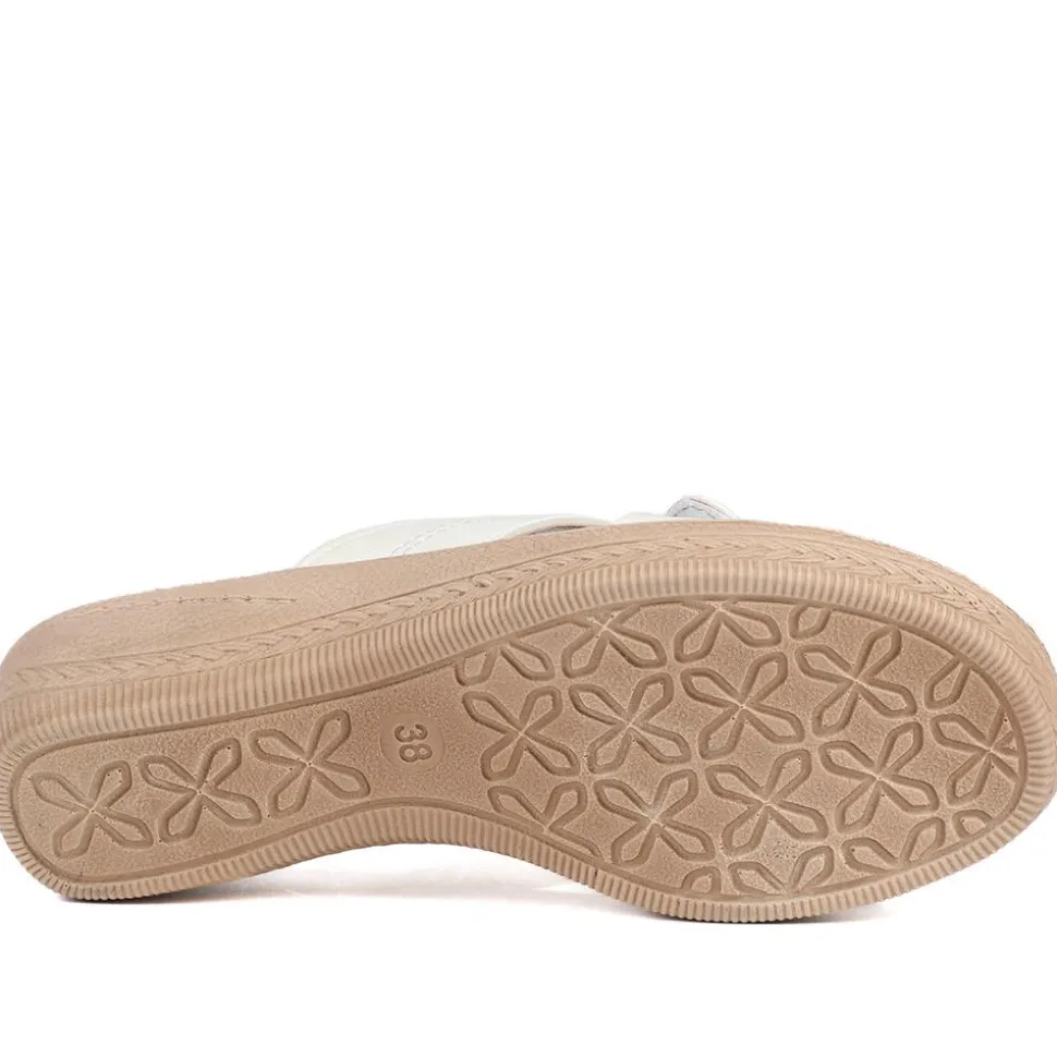 Adjustable Lightweight Mule Sandals - Off White