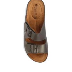 Adjustable Mule Sandals - Pewter