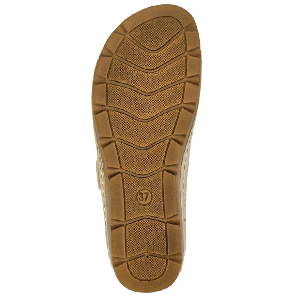 Adjustable Mule Sandals - Soft Gold