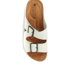 Adjustable Mule Sandals - White