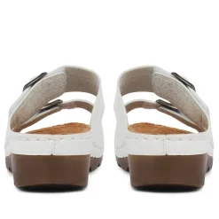 Adjustable Mule Sandals - White