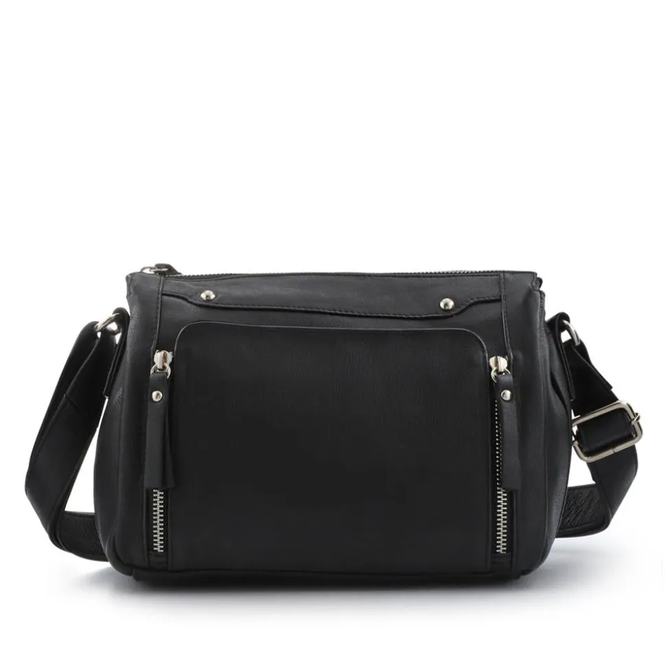 Adjustable Multi-Pocket Handbag - Black
