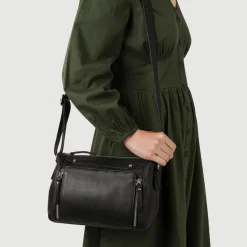 Adjustable Multi-Pocket Handbag - Black