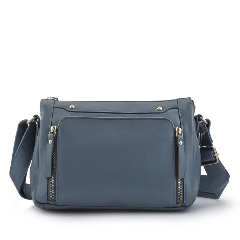 Adjustable Multi-Pocket Handbag - Denim