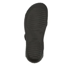 Adjustable Touch-Fasten Mules - Black