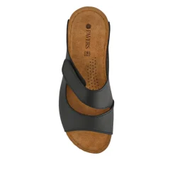 Adjustable Touch-Fasten Mules - Black