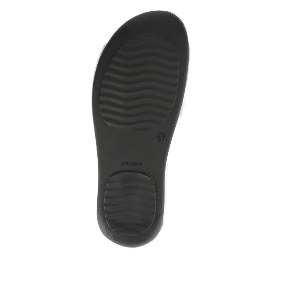Adjustable Touch-Fasten Mules - White