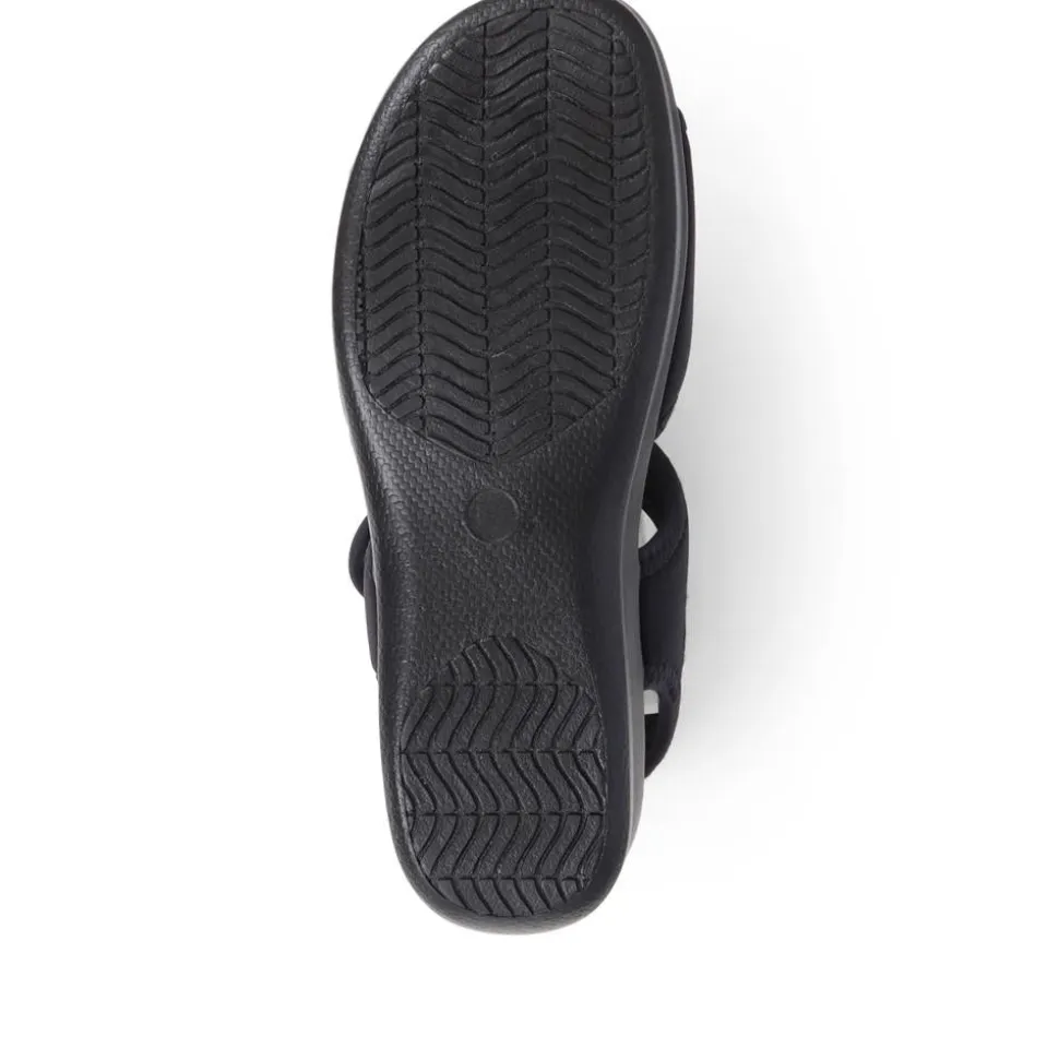 Adjustable Touch-Fasten Sandals - Black