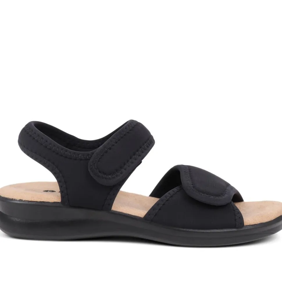 Adjustable Touch-Fasten Sandals - Black