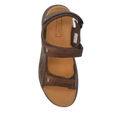 Adjustable Touch-Fasten Sandals - Brown